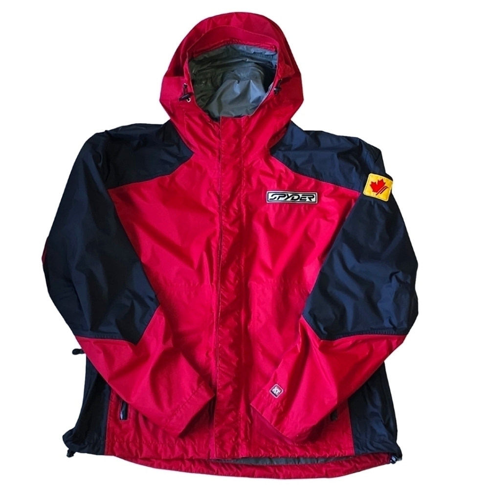 Spyder Red & Black Canada Shell Jacket Size Medium